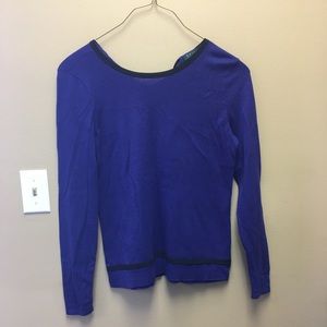 RALPH LAUREN Blue with Black Trimming Long Sleeve